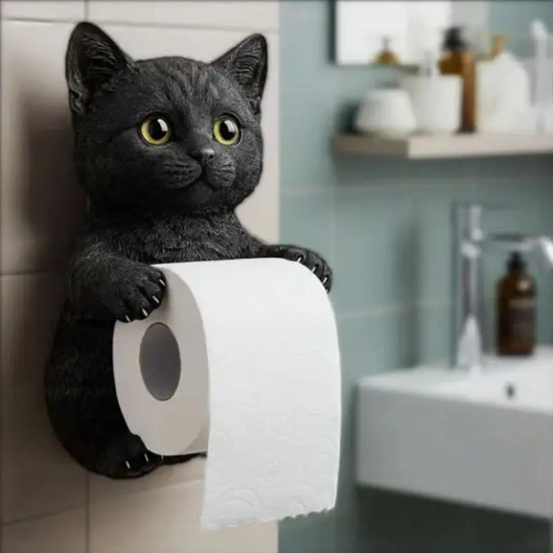 3D Cat Toilet Roll Holder – Stylish & Functional
