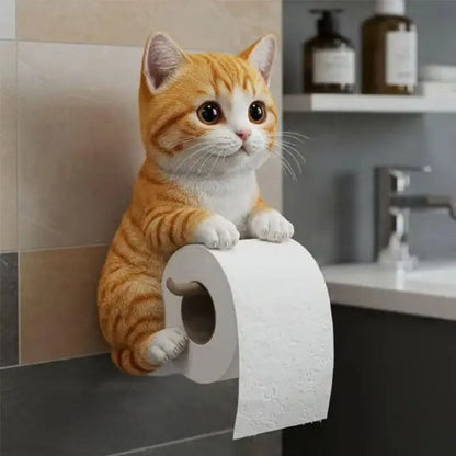 3D Cat Toilet Roll Holder – Stylish & Functional