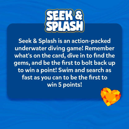 Underwater Pool Treasure Hunt Game with Waterproof Gems and Maps
