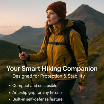 Automatic Self Defense Walking Stick for Hiking and Urban Safety