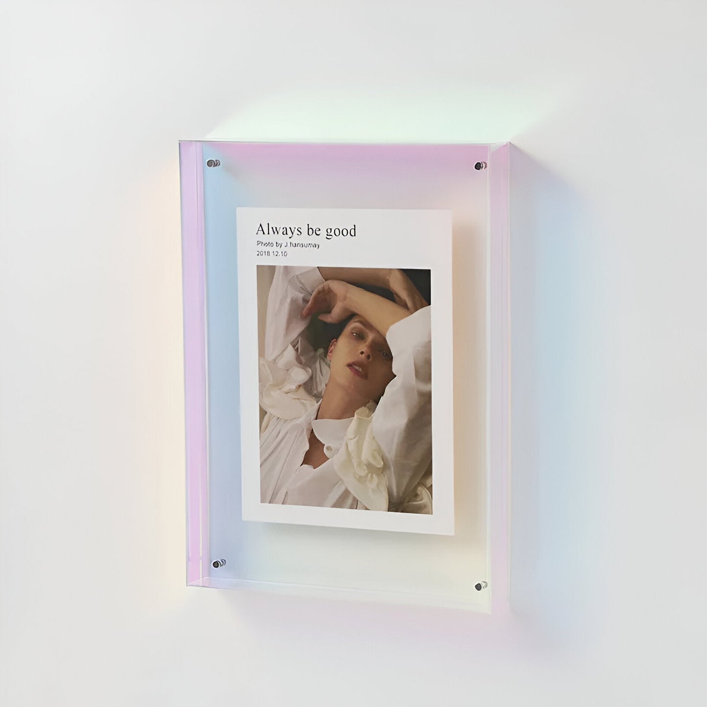 Double-Layered Acrylic Picture Frame for Walls and Tables – 10 Colors, 5 Sizes