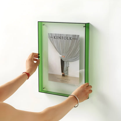 Double-Layered Acrylic Picture Frame for Walls and Tables – 10 Colors, 5 Sizes