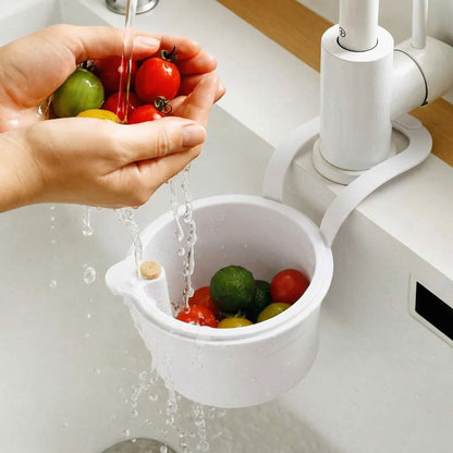 Hanging Drain Basket – Two-Part Filter System, One-Click Emptying