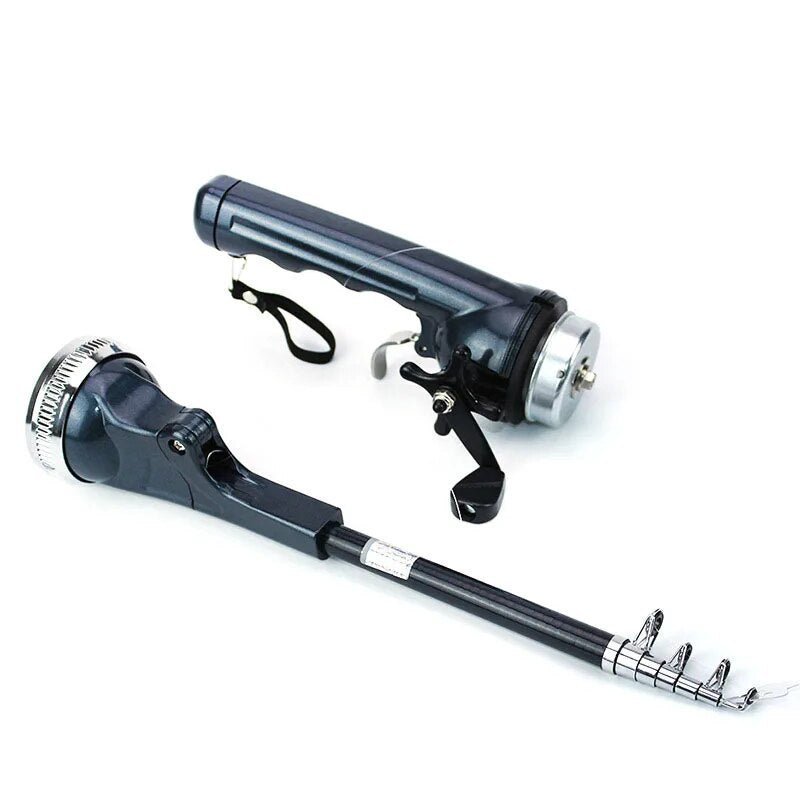 134 cm Telescopic Fishing Rod with Built-in Reel