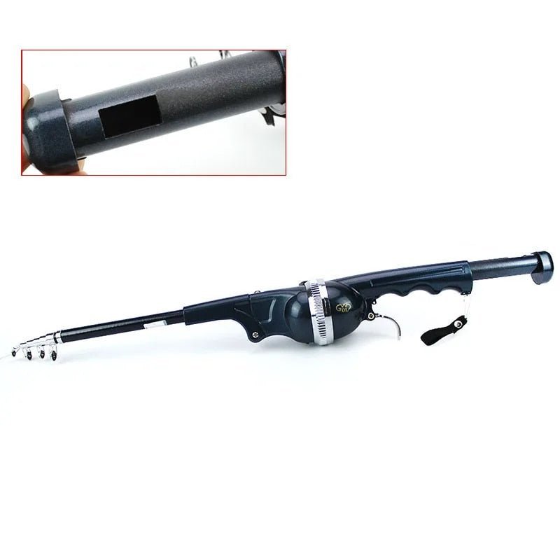 134 cm Telescopic Fishing Rod with Built-in Reel