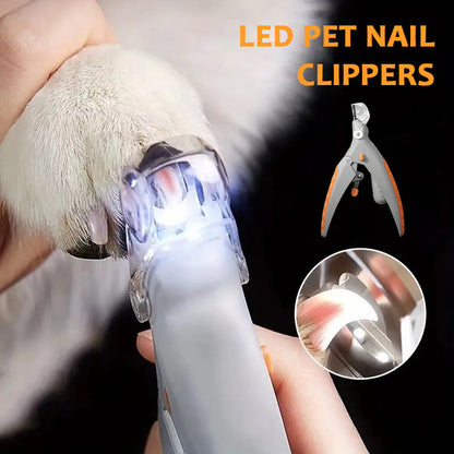 Pet Nail Clippers with LED Light – Replaceable Stainless Steel Blade