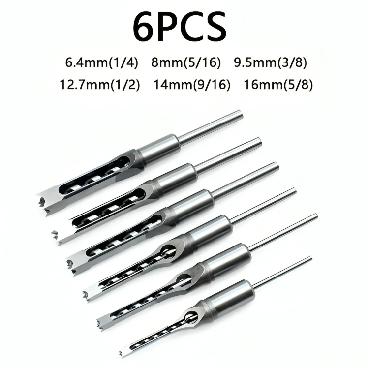 Wood Drill Bit Set for Square Holes – Precision Drill Bits, Stainless Steel