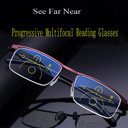 Progressive Varifocal Glasses with Automatic Adjustment