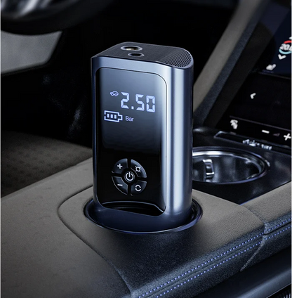 12V Cordless Tire Inflator with Battery – Dual Power for Car & Bike