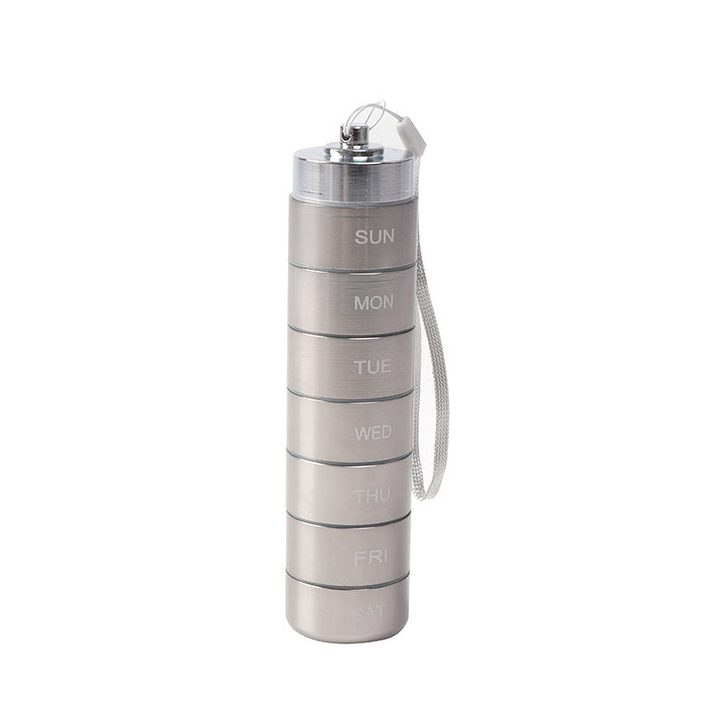 7-Day Waterproof Aluminum Pill Dispenser