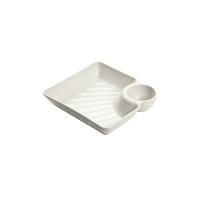 Dip Plate with Built-In Sauce Compartment – No More Mess